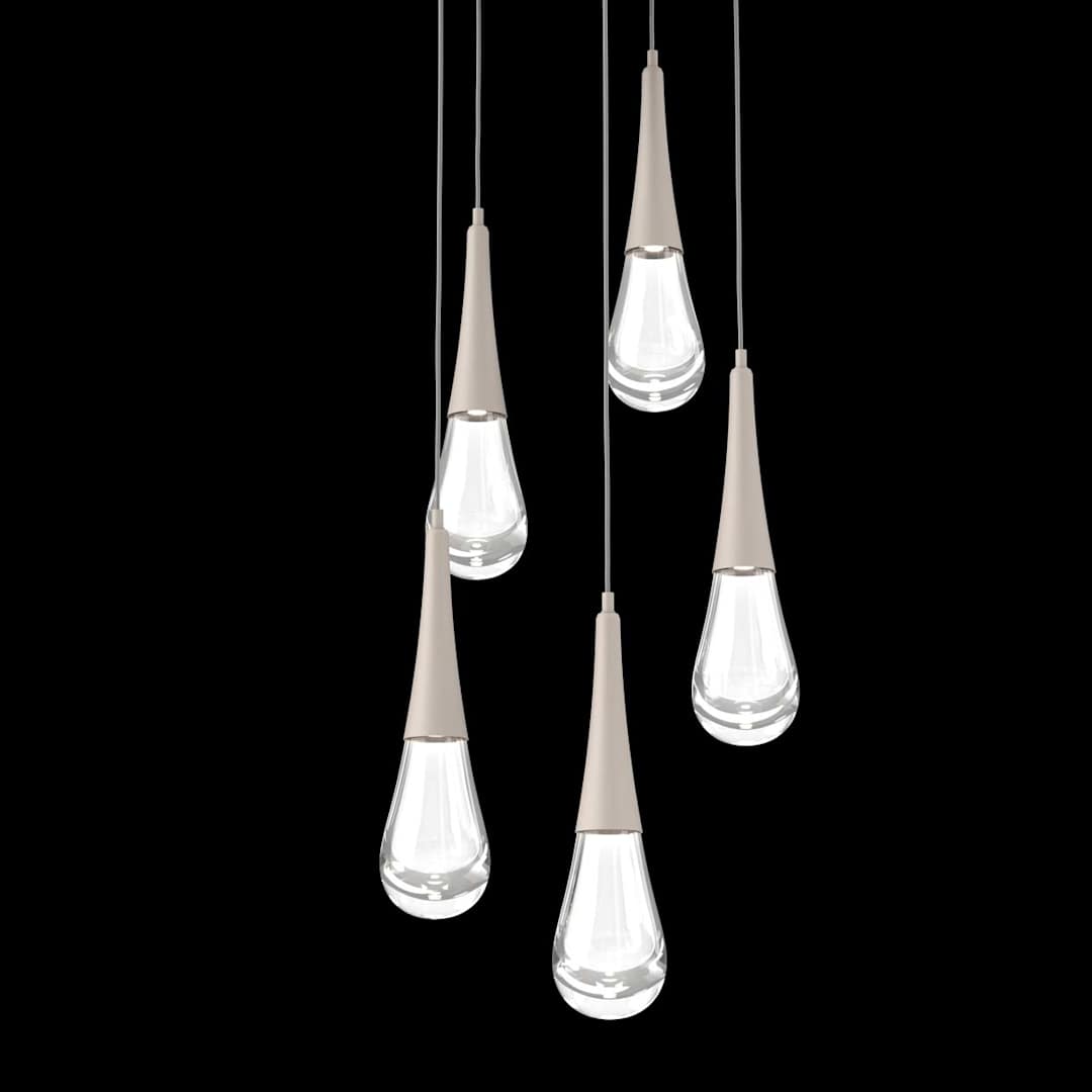 Raindrop 5 Light 20" Wide LED Abstract Multi Light Pendant - 3000K