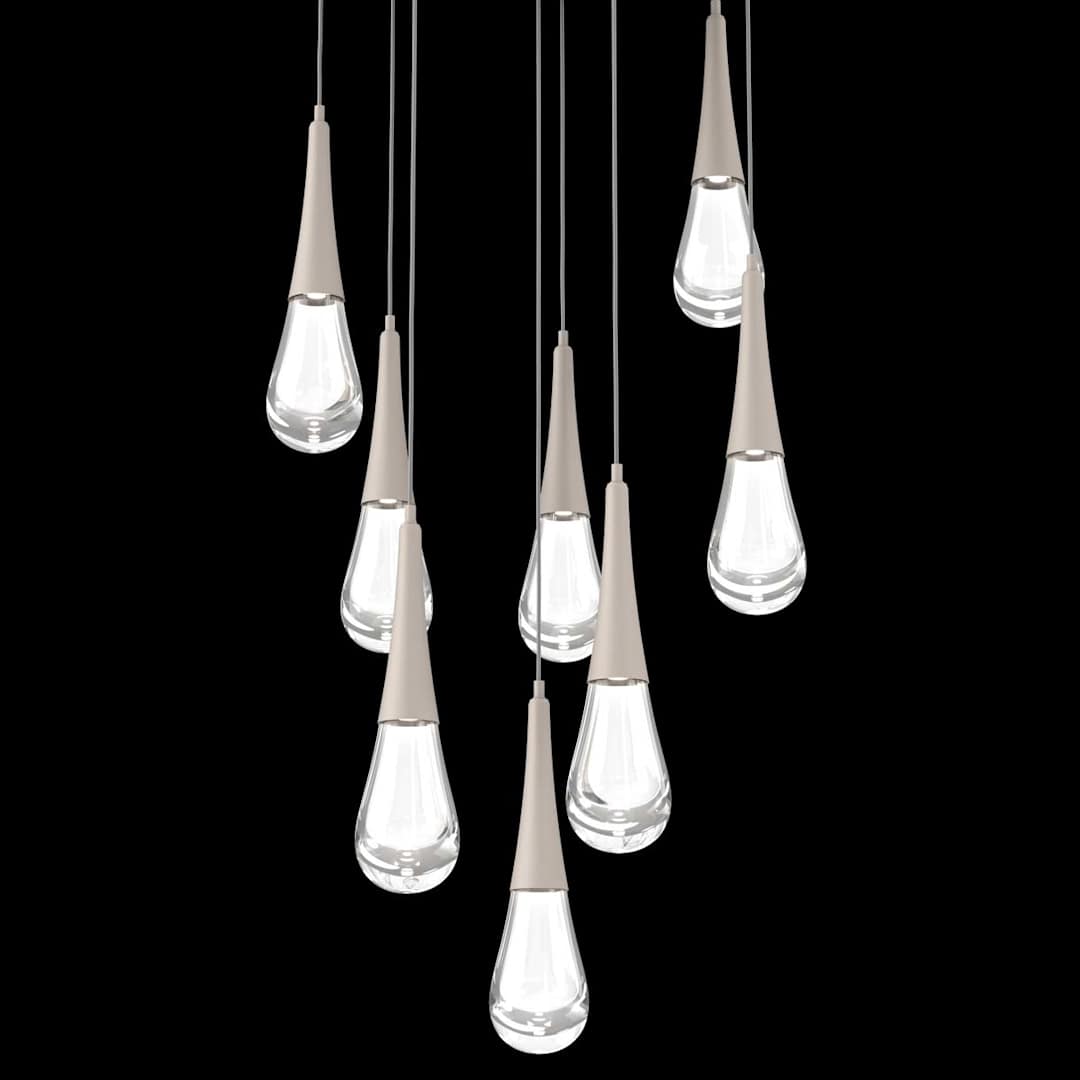 Raindrop 8 Light 27" Wide LED Abstract Multi Light Pendant - 3000K
