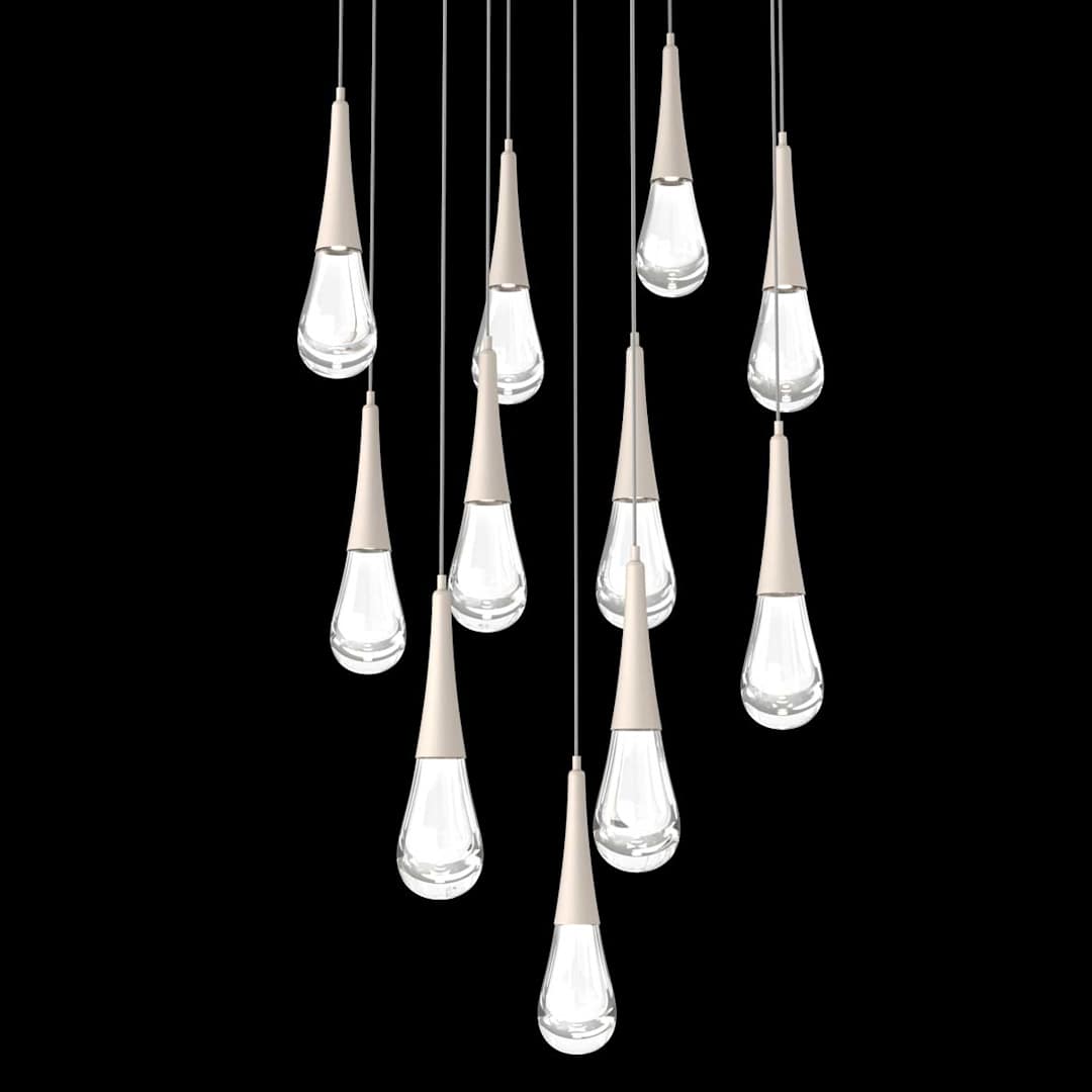 Raindrop 11 Light 33" Wide LED Abstract Multi Light Pendant - 3000K