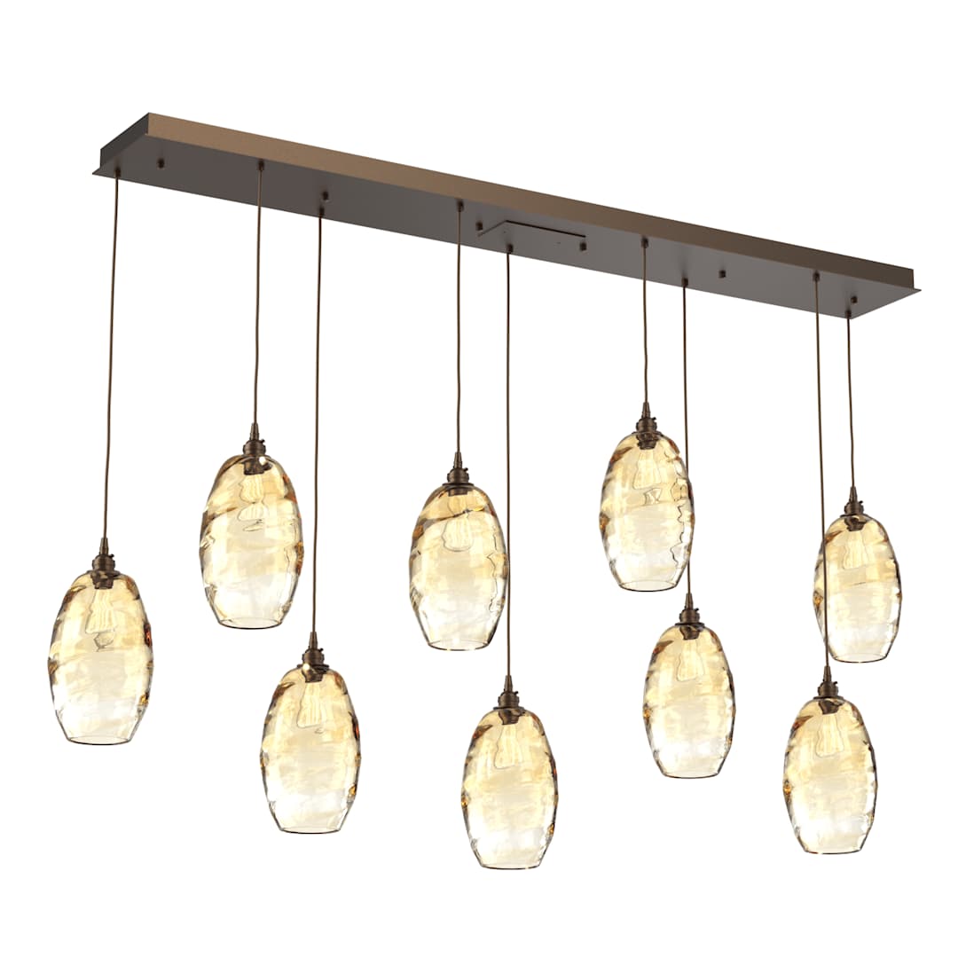 Ellisse 9 Light 67" Wide Linear Pendant