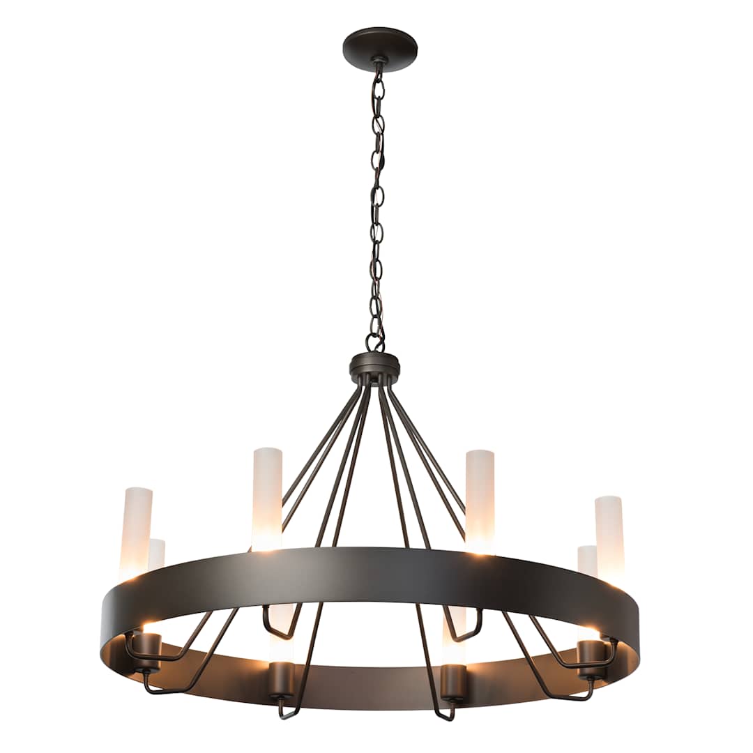 Banded 8 Light 32" Wide Ring Chandelier