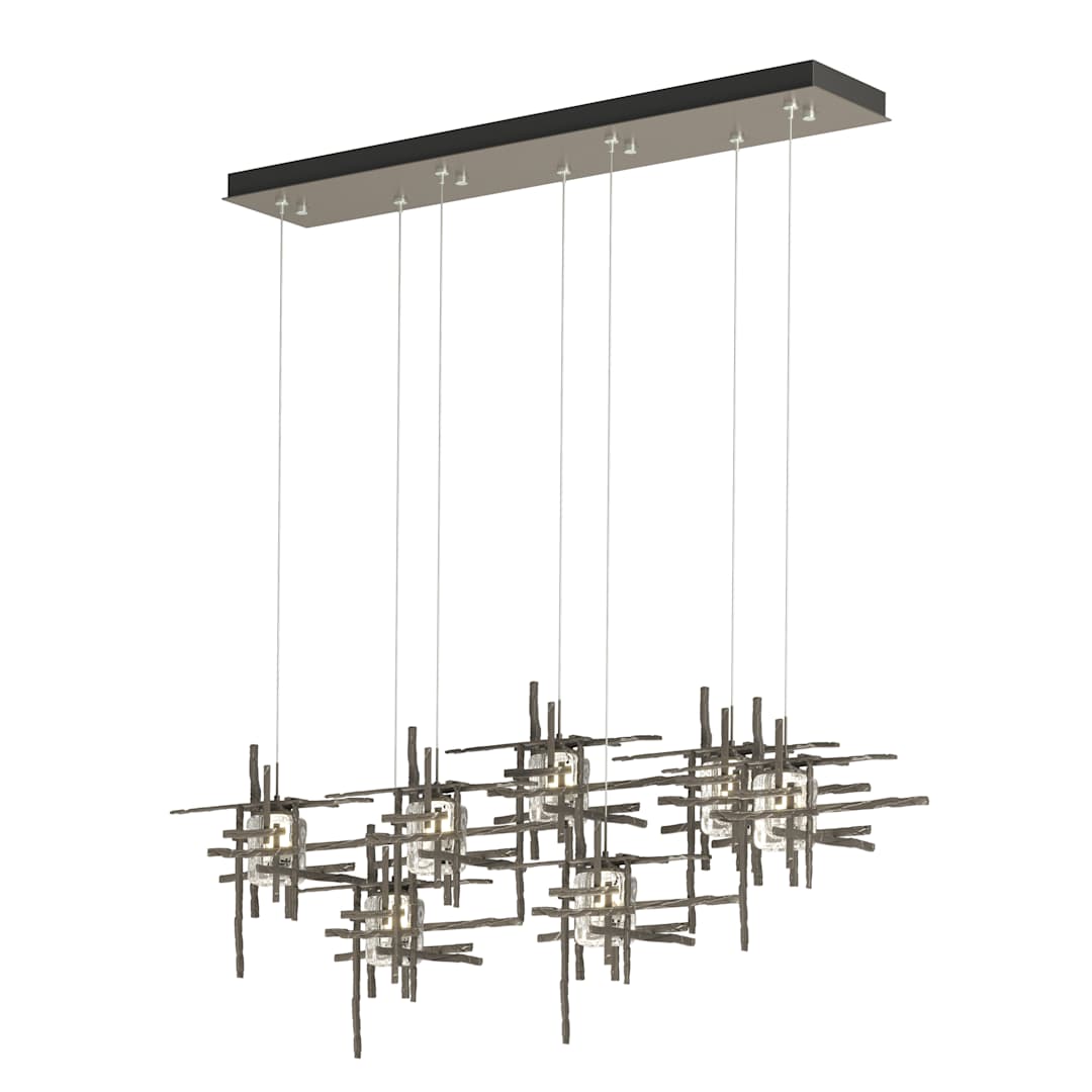 Tura 7 Light 54" Wide Abstract Linear Pendant