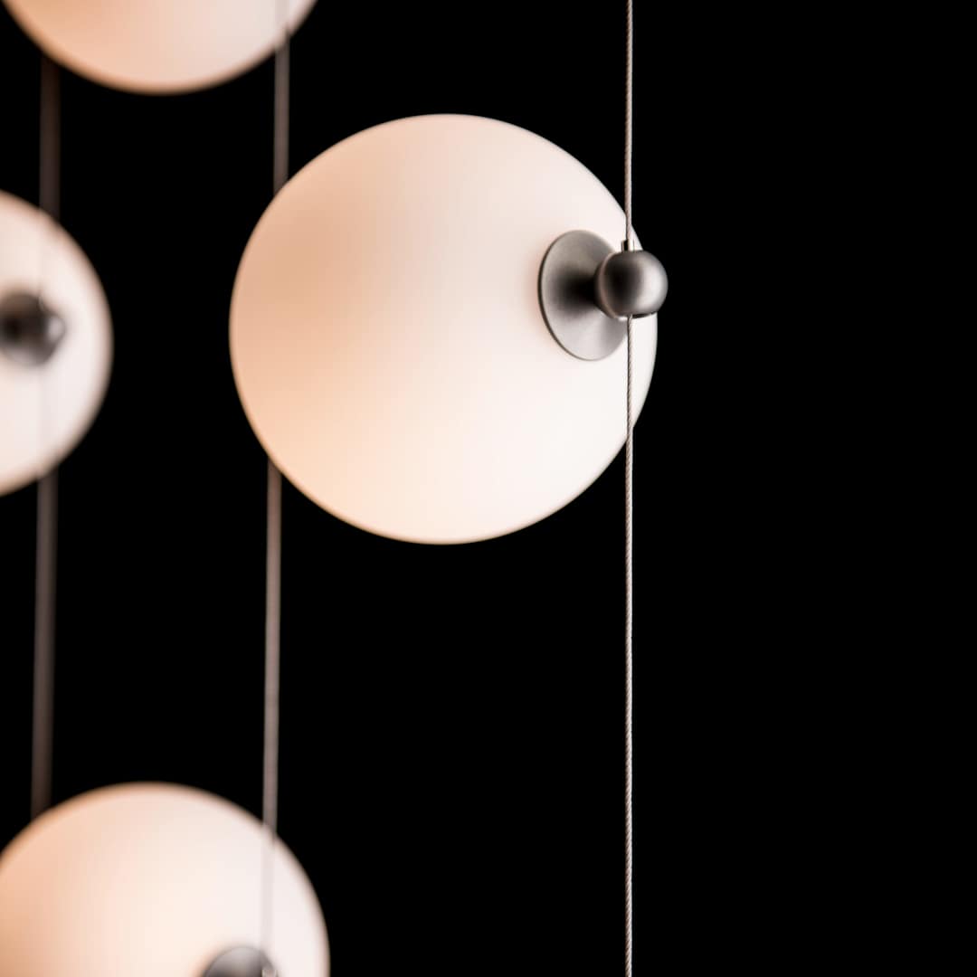 Abacus 22" Wide LED Suspension Multi Light Pendant