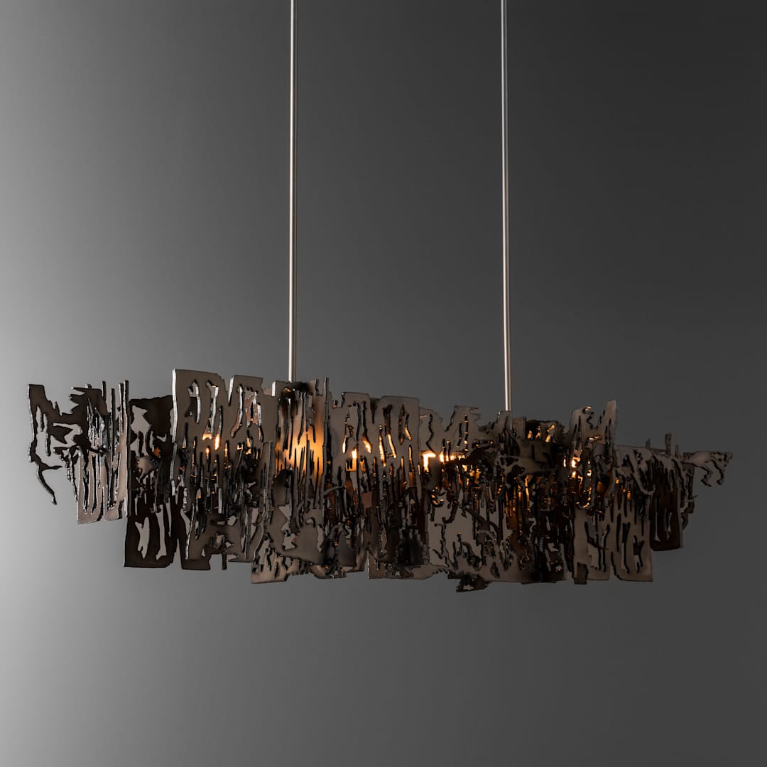 Brutus 4 Light 14" Wide Abstract Linear Pendant