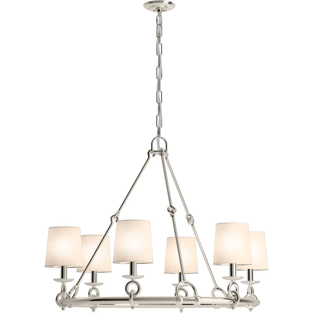 Terret 6 Light 36" Wide Taper Candle Ring Chandelier