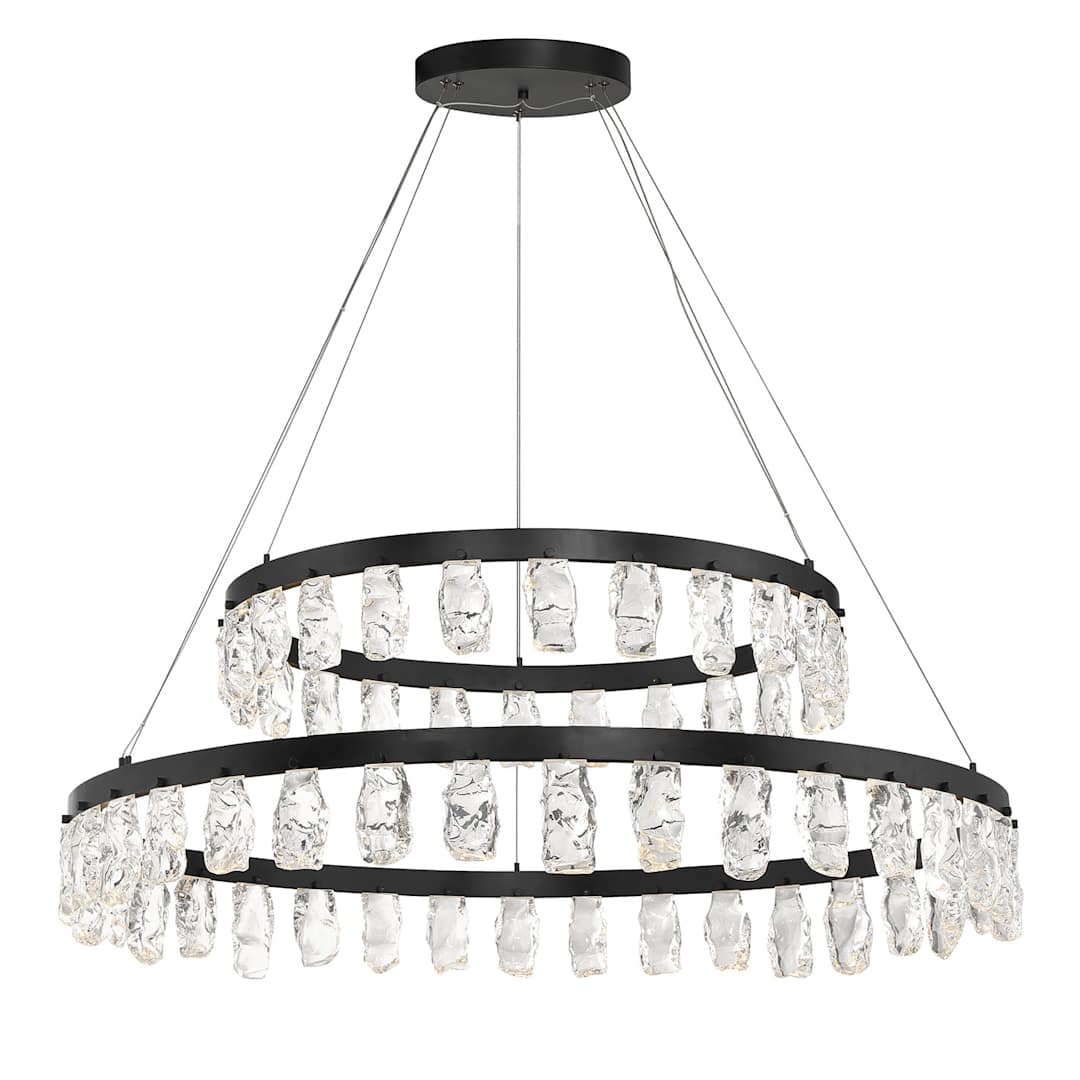 Artic Glacier 49" Wide LED Crystal Ring Chandelier