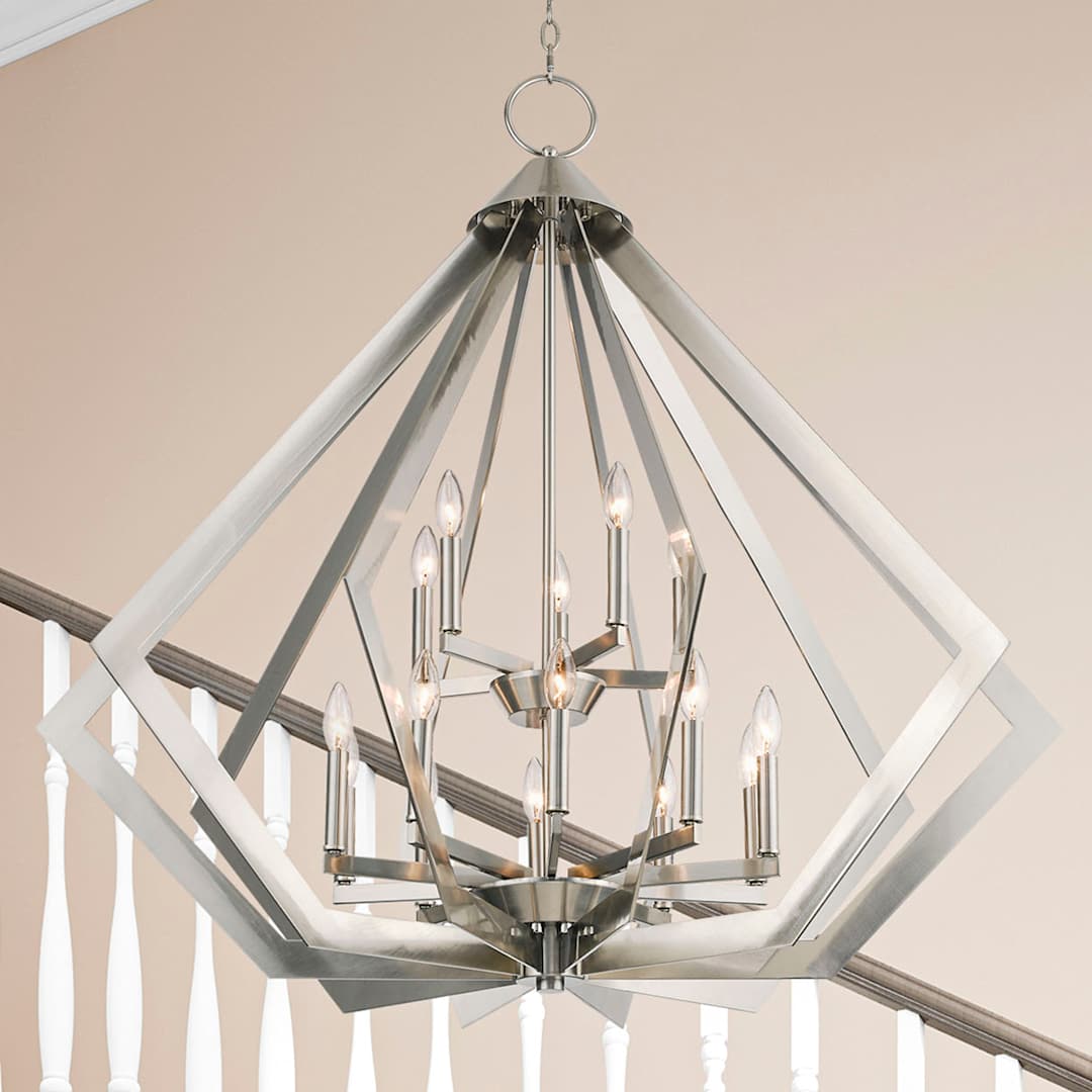 Prism 15 Light 42" Wide Taper Candle Chandelier