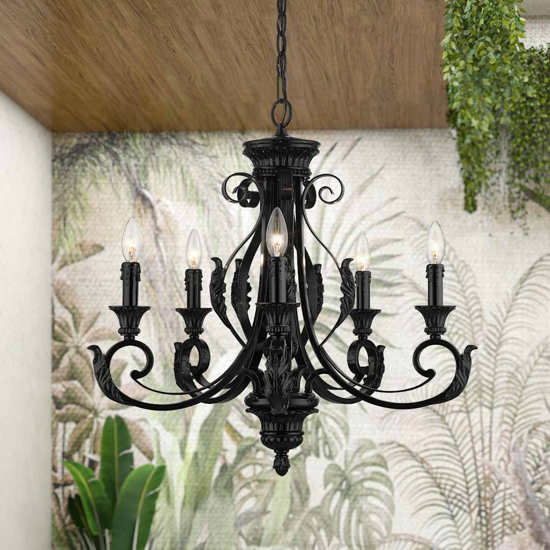 Valencia 5 Light 25" Wide Taper Candle Style Chandelier