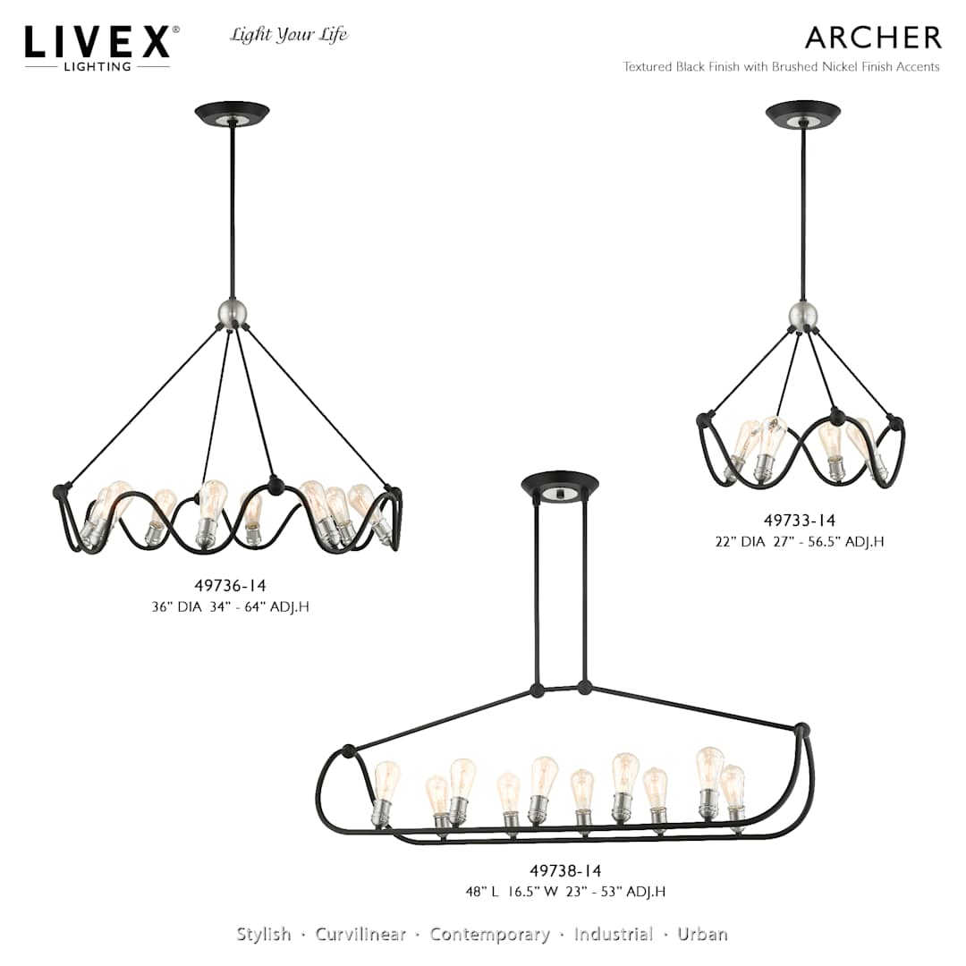 Archer 8 Light 36" Wide Ring Chandelier