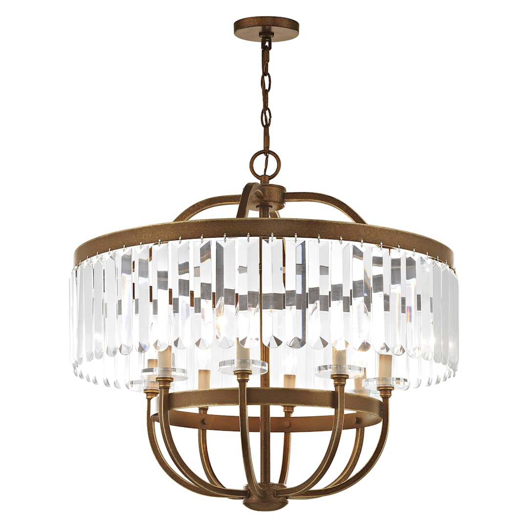 Ashton 8 Light 1 Tier Crystal Chandelier