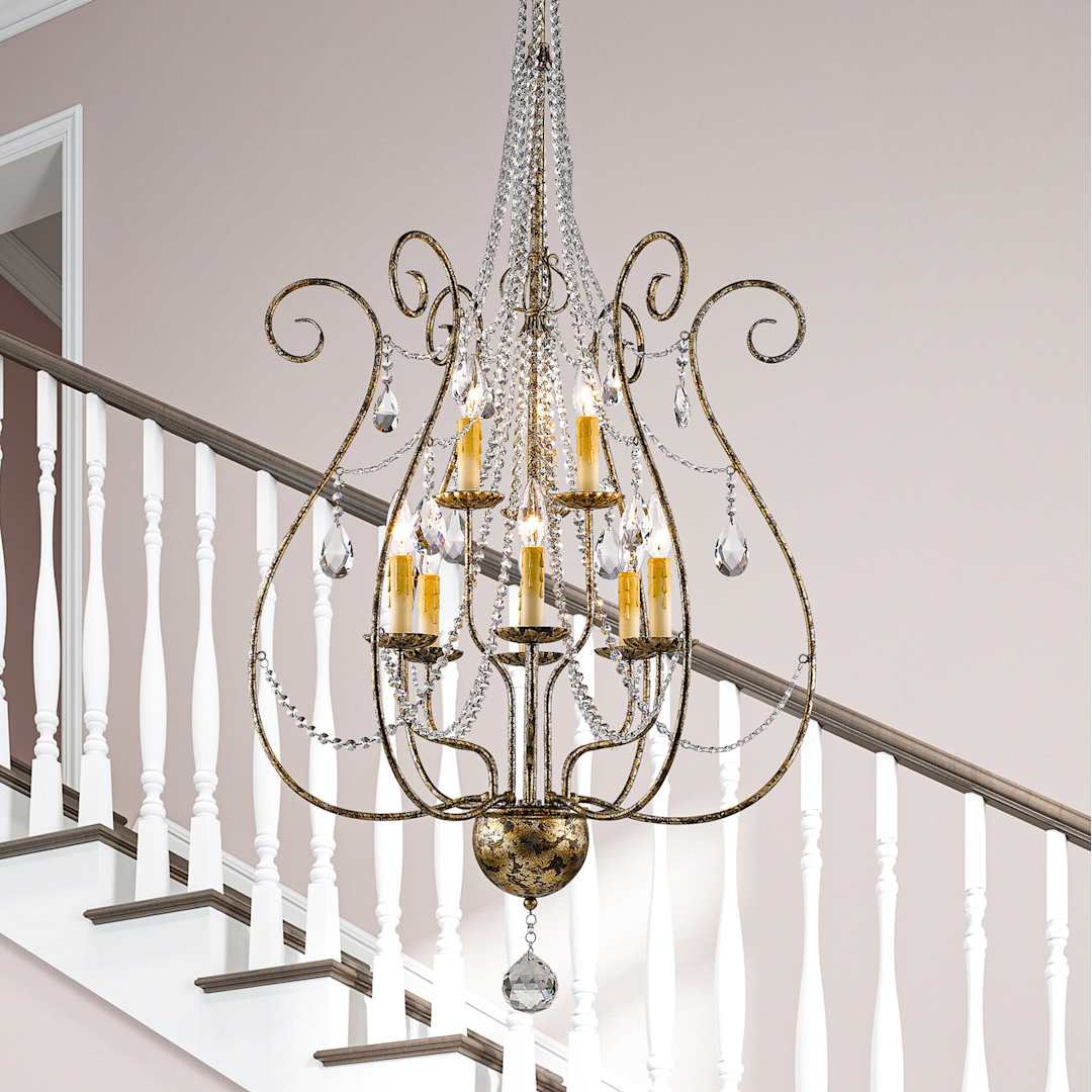 Isabella 9 Light 2 Tier Chandelier