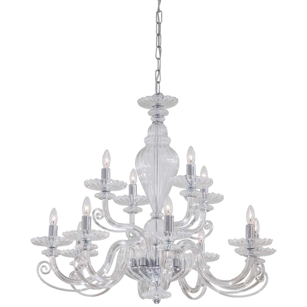 12 Light 2 Tier Candle Style Chandelier from the Metropolitan Collection