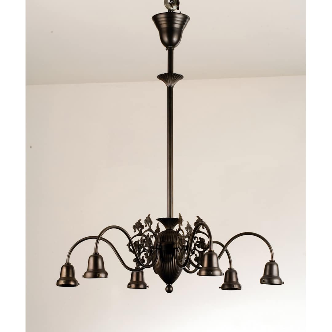 Early Electric 6 Light 27-1/2" Wide Chandelier