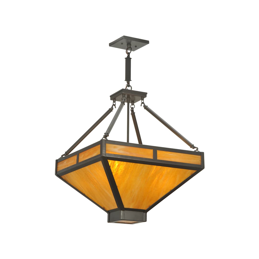 18" Square "T" Mission Inverted Pendant