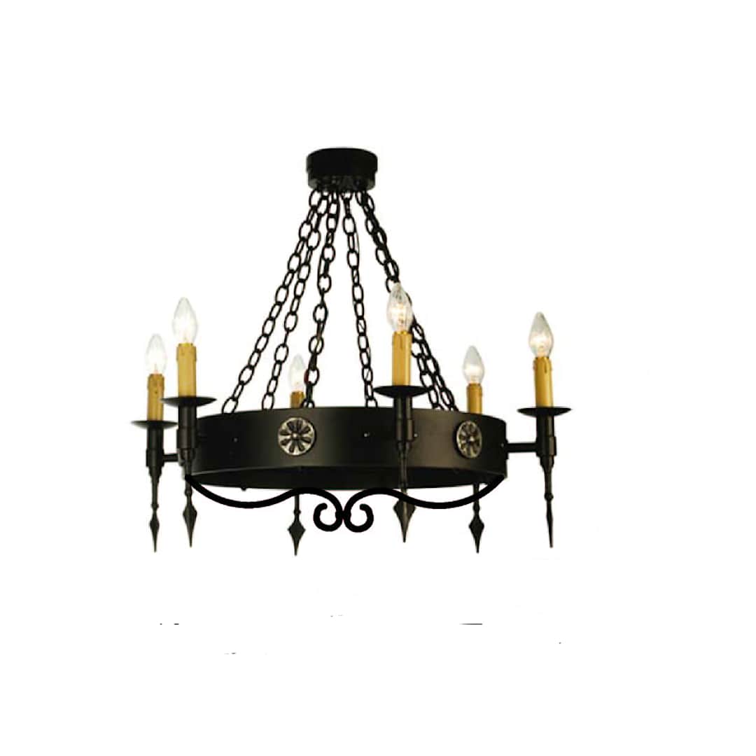 Warwick 6 Light 24" Wide Taper Candle Style Chandelier