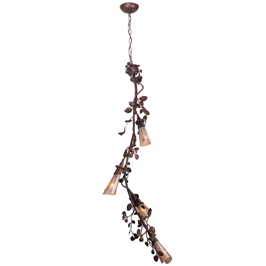 16" W Vinca Vine 4 Light Chandelier