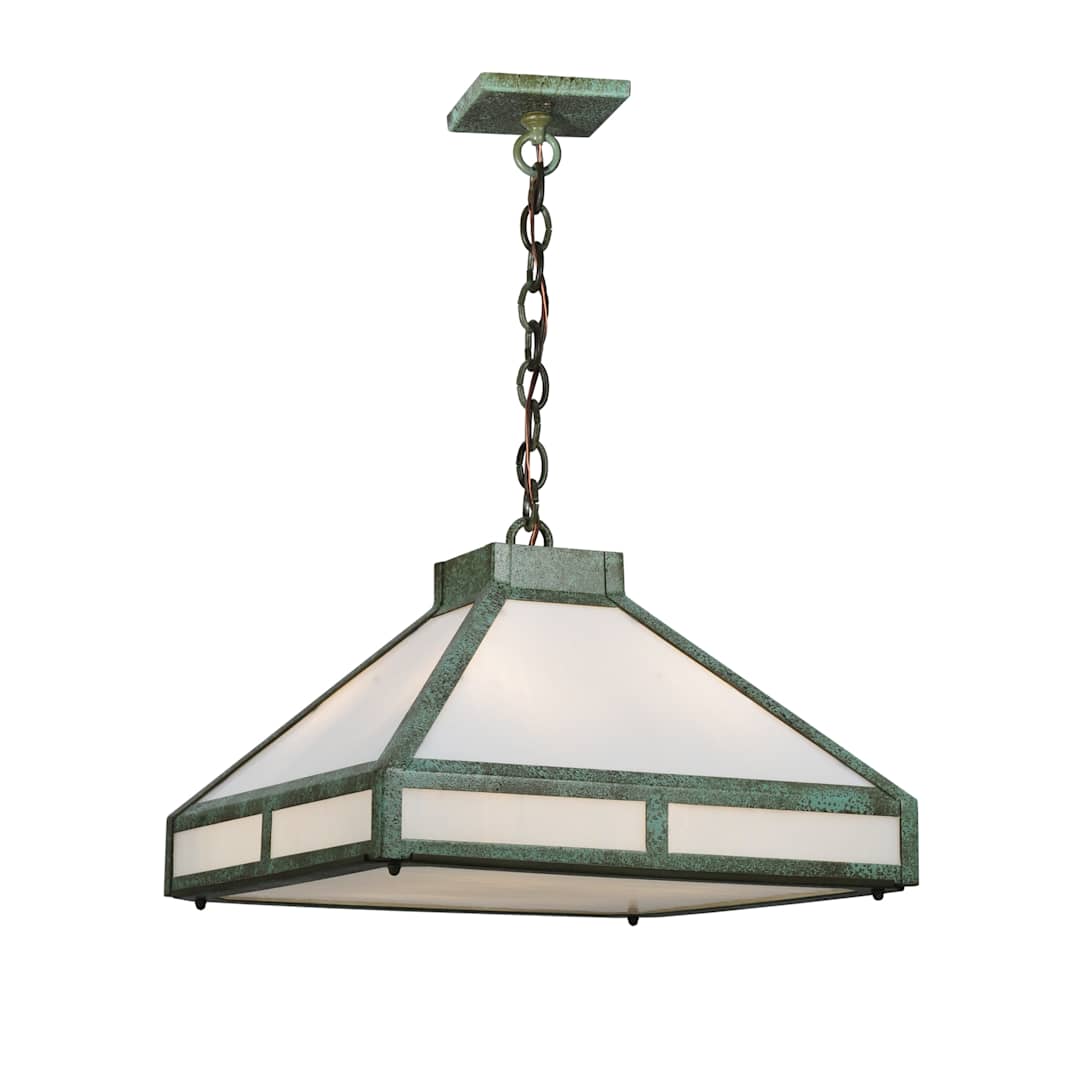 18" Square "T" Mission Pendant