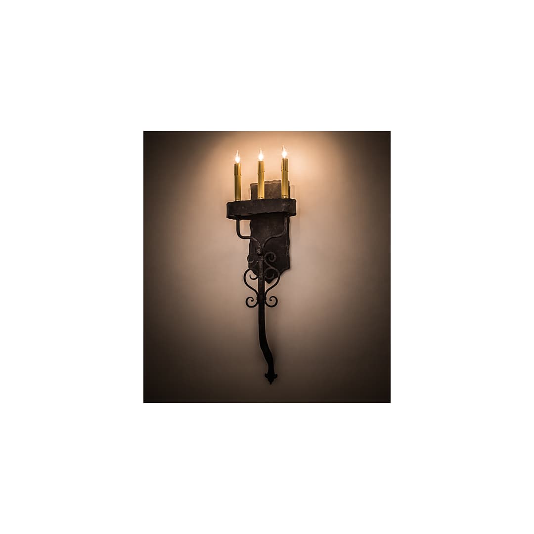 Ahriman 3 Light 31" Tall Wall Sconce