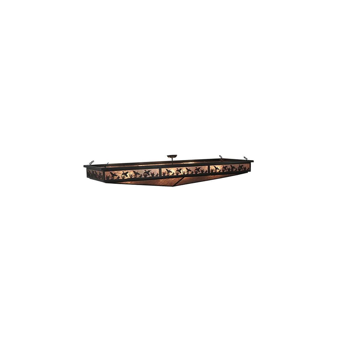 Ducks in Flight 8 Light 80" Wide Semi-Flush Linear Ceiling Fixture