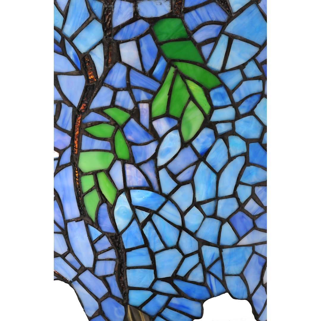Tiffany Wisteria 2 Light 28" Tall Hand-Crafted Table Lamp with Stained Glass