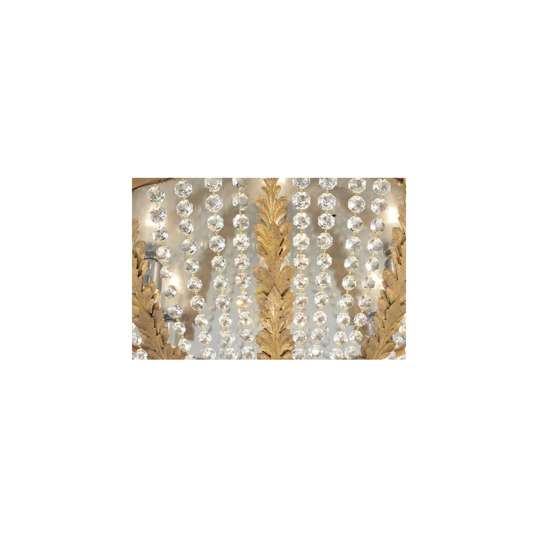 Chrisanne 5 Light 33" Wide Flush Mount Bowl Ceiling Fixture - Chrome Finish