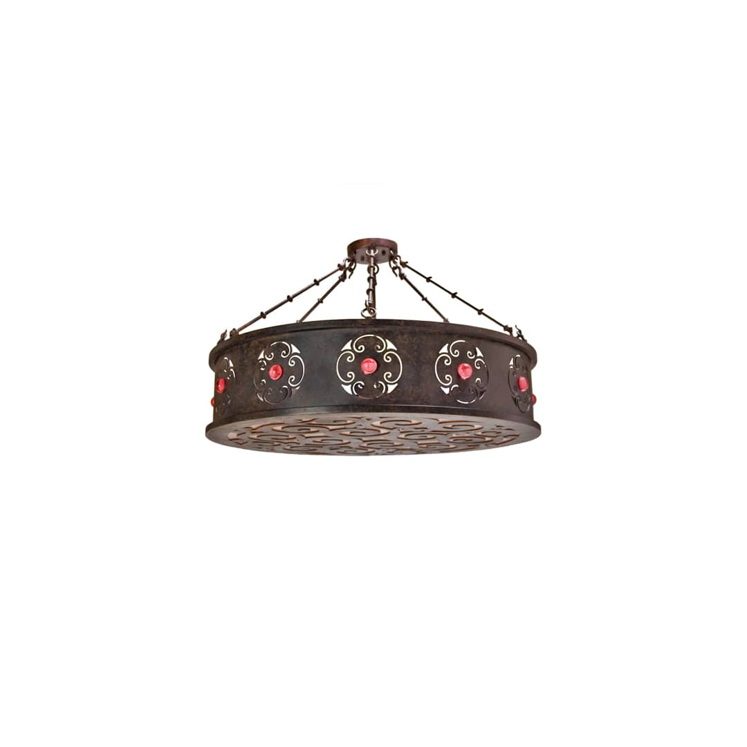 Julianne 6 Light 38" Wide Semi-Flush Drum Ceiling Fixture