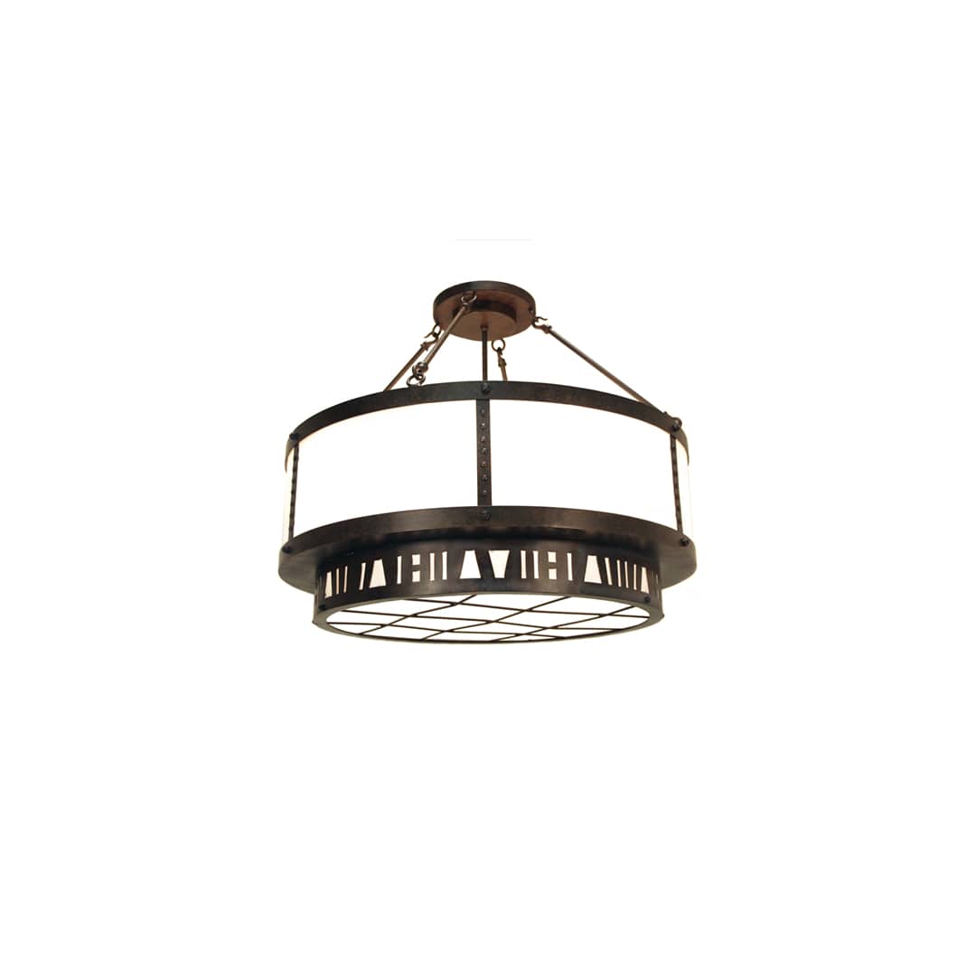 Loma 6 Light 36" Wide Semi-Flush Drum Ceiling Fixture