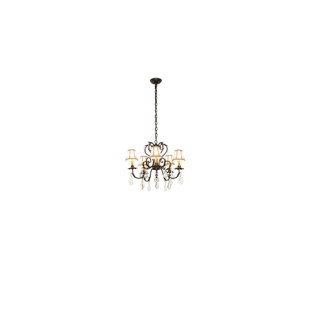 Chantilly 5 Light 24" Wide Crystal Chandelier