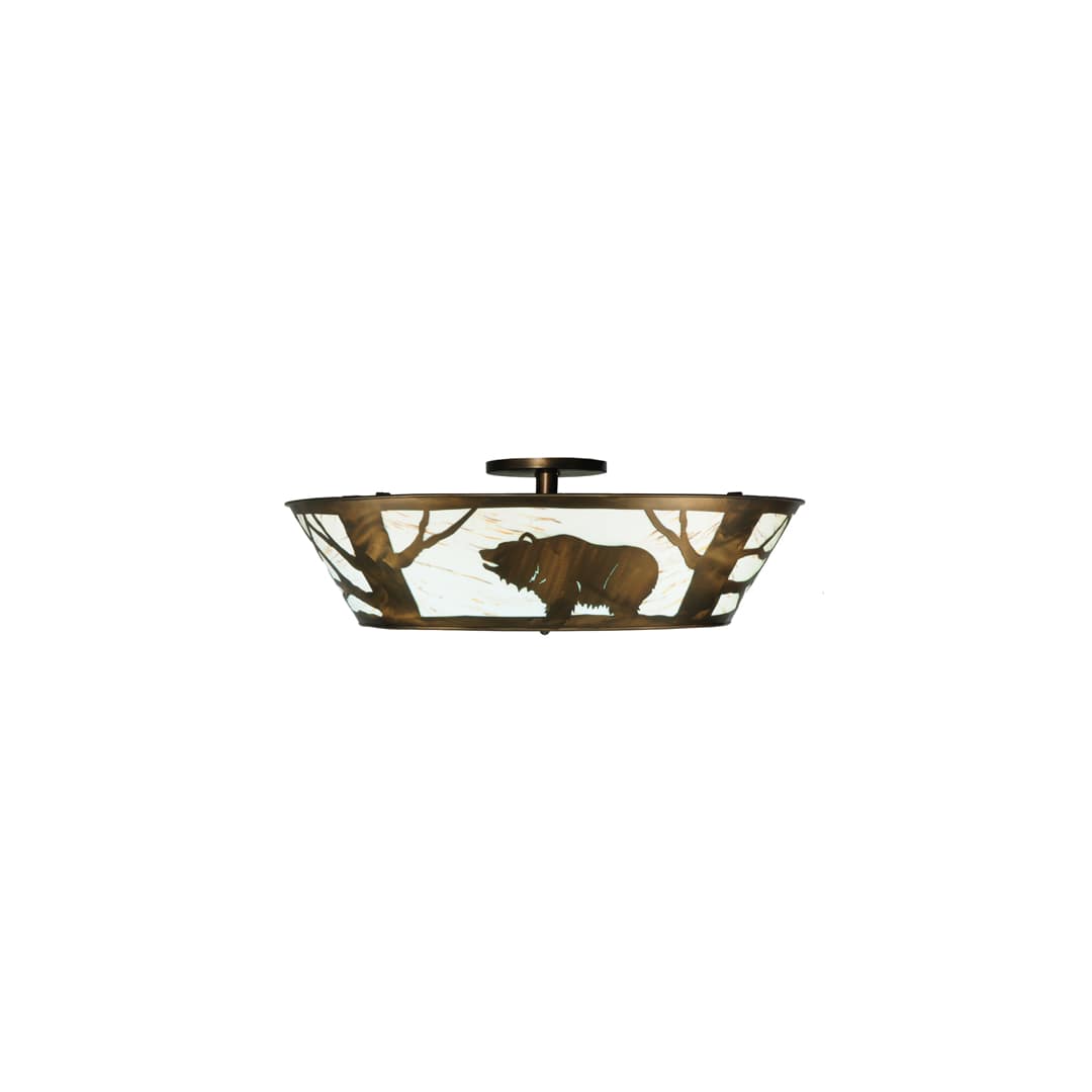 Grizzly Bear on the Loose 47" Wide LED Semi-Flush Ceiling Fixture