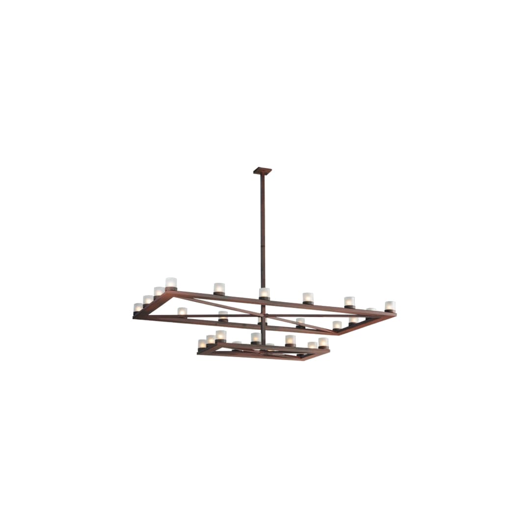 Stratum 26 Light 97" Wide Wrought Iron Candle Style Chandelier