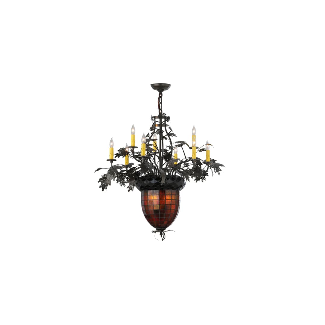 Greenbriar Oak 11 Light 34" Wide Taper Candle Style Chandelier
