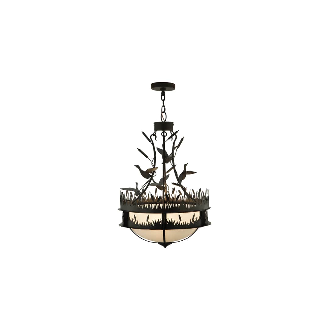 Ducks in Flight 4 Light 24" Wide Pendant