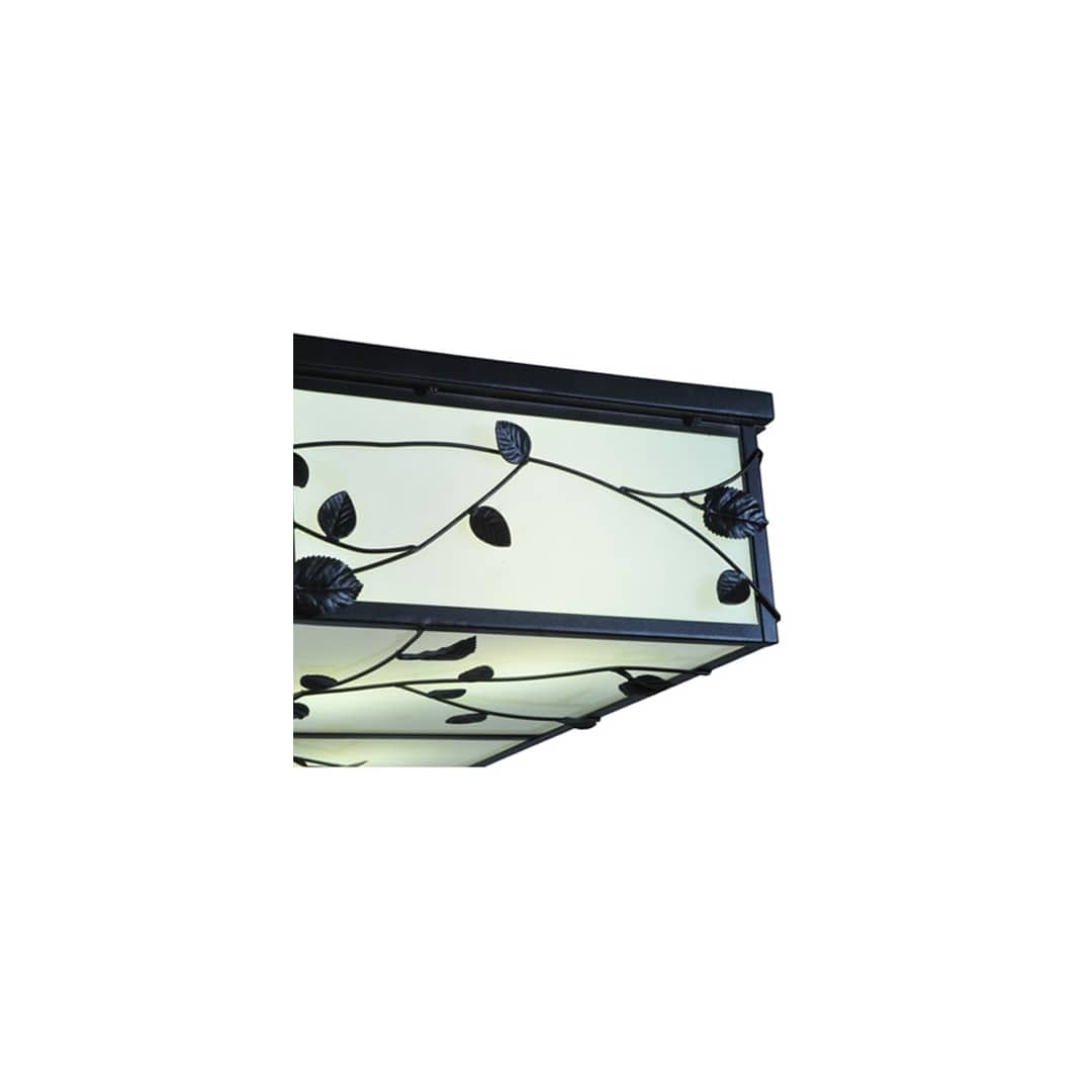 Ivy 8 Light 51" Wide Flush Mount Square Ceiling Fixture - Textured Black Finish - GU24 Bulb Base