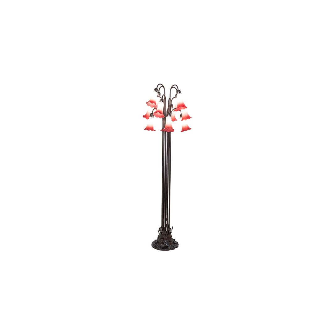 Tiffany Pond Lily 12 Light 63" Tall Tree Floor Lamp