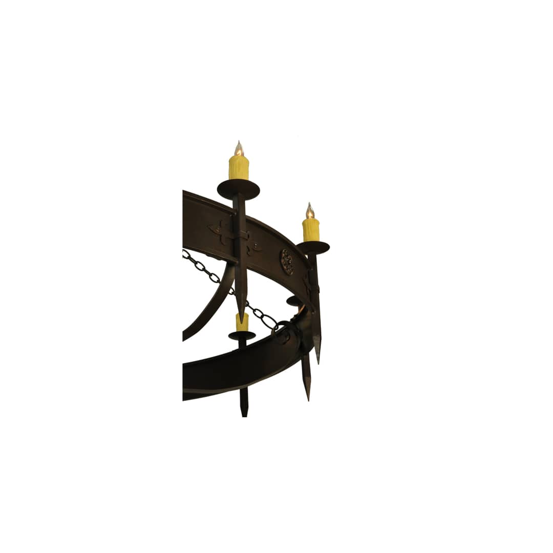 Warwick 12 Light 72" Wide Taper Candle Style Chandelier - Gilded Tobacco Finish