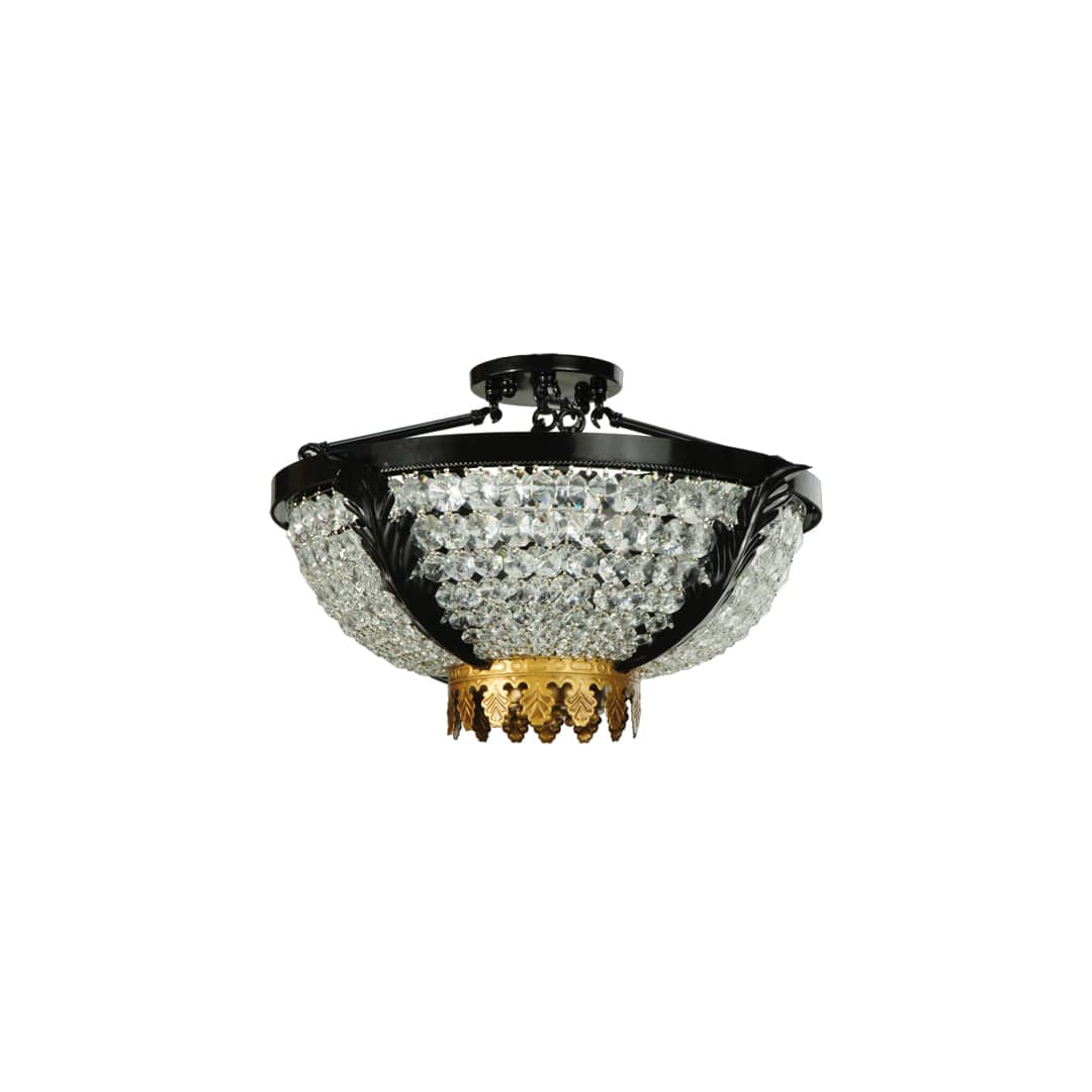 Chrisanne 3 Light 18" Wide Semi-Flush Bowl Ceiling Fixture