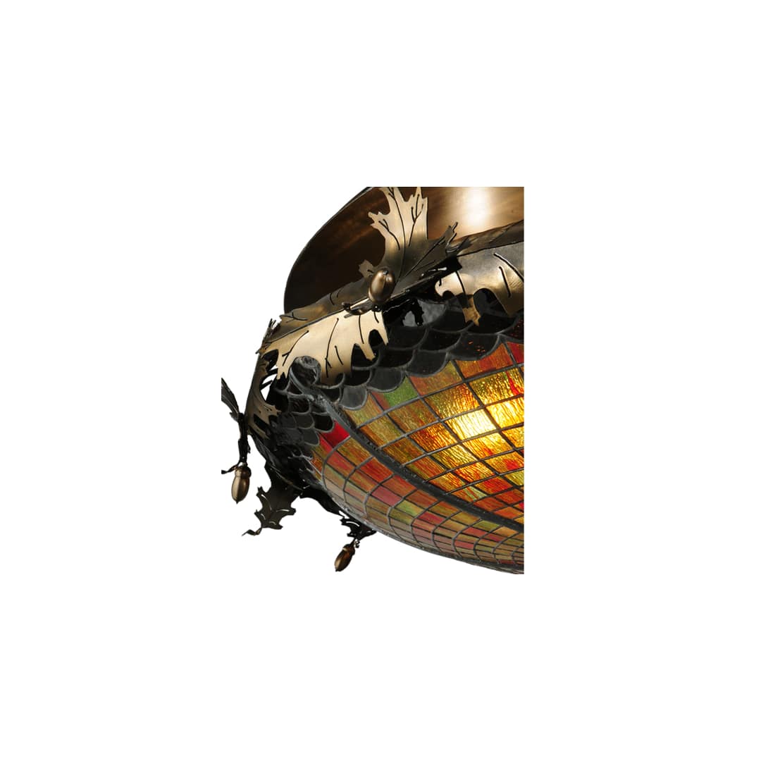 Greenbriar Oak 6 Light 44" Wide Semi-Flush Bowl Ceiling Fixture