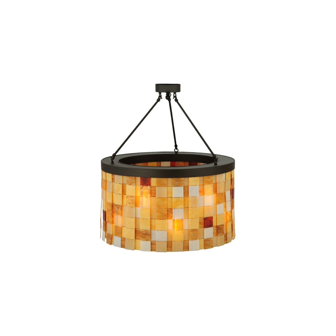 Cilindro Calico 12 Light 27" Wide Semi-Flush Drum Ceiling Fixture