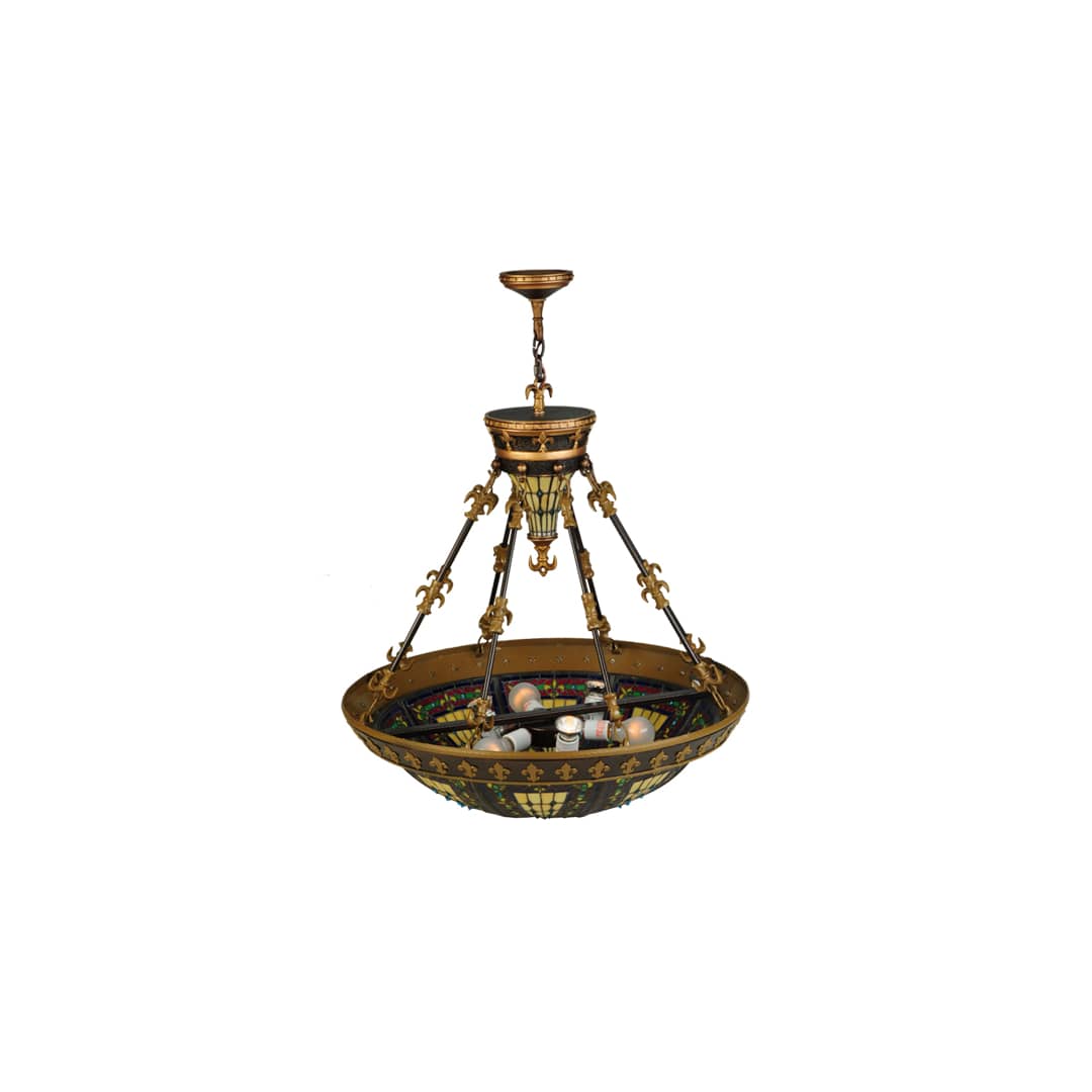 Fleur-de-lis 3 Light 28" Wide Pendant