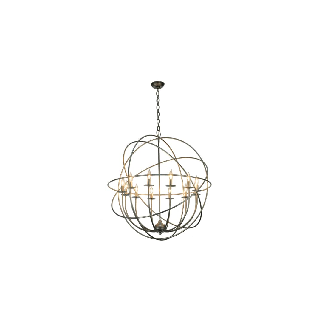 Atom Enerjisi 12 Light 36" Wide Taper Candle Style Chandelier