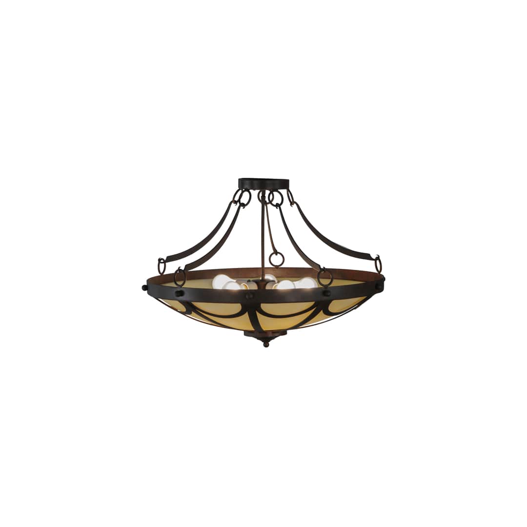 Carousel 5 Light 29" Wide Semi-Flush Bowl Ceiling Fixture
