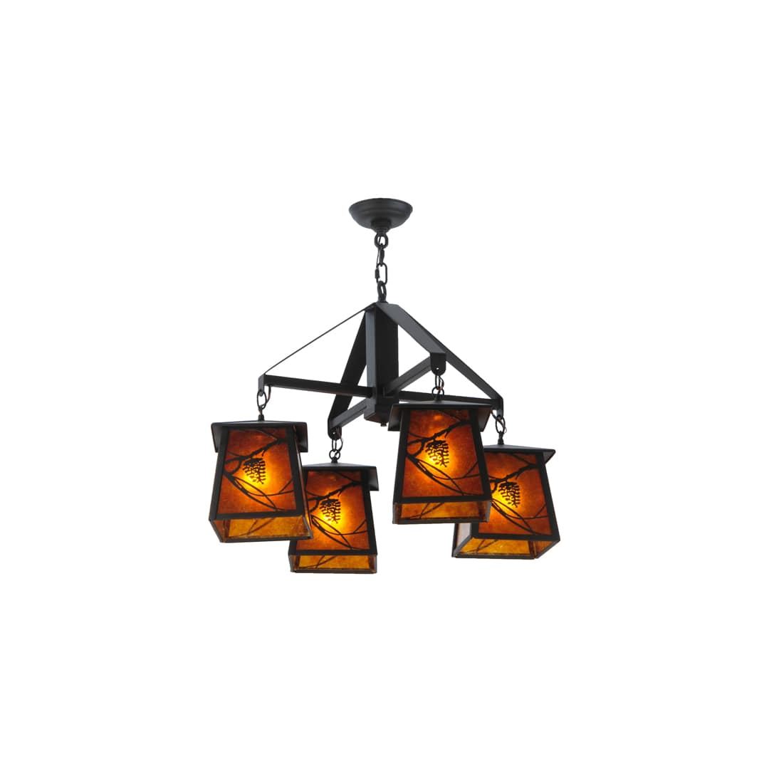 Whispering Pines 4 Light 28" Wide Chandelier