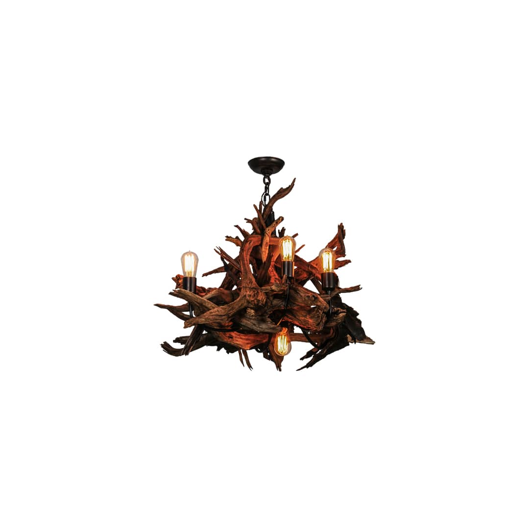 Driftwood 6 Light 30" Wide Abstract Chandelier