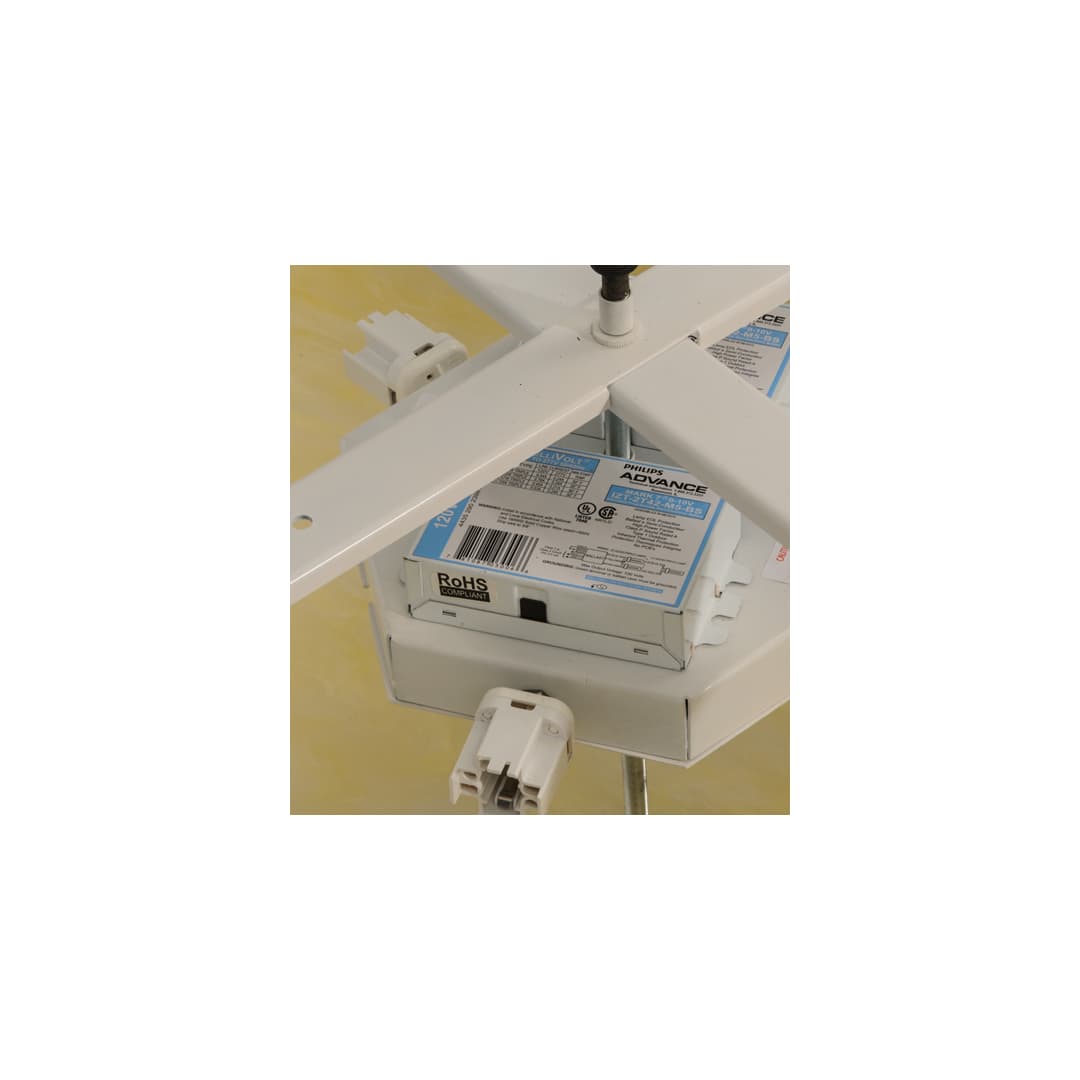 Cilindro 3 Light 36" Wide Semi-Flush Drum Ceiling Fixture with White Burlap Shade - Nickel Finish - GX24q-3 Bulb Base