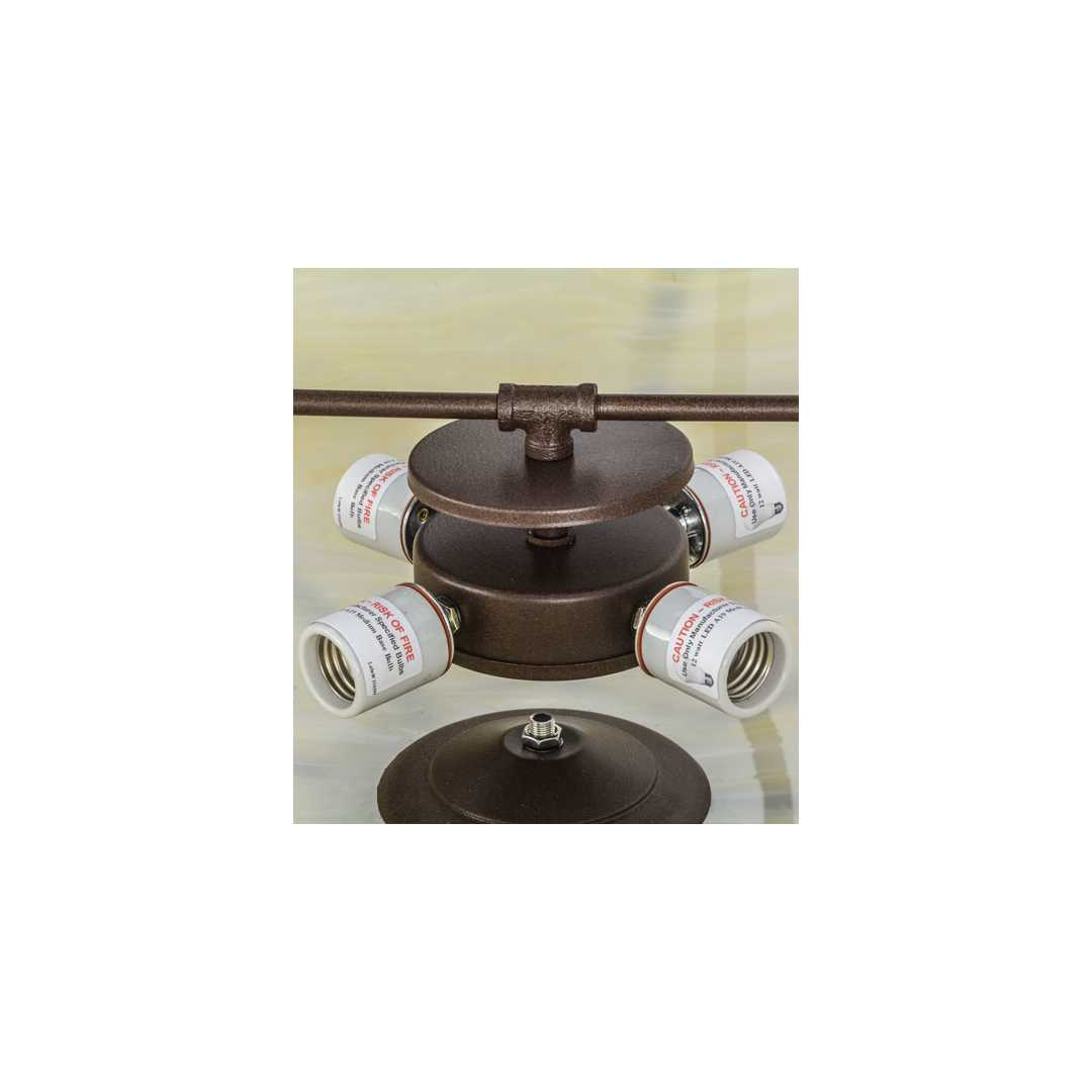 Commerce 4 Light 45" Wide Semi-Flush Bowl Ceiling Fixture - Cafe-Noir Finish