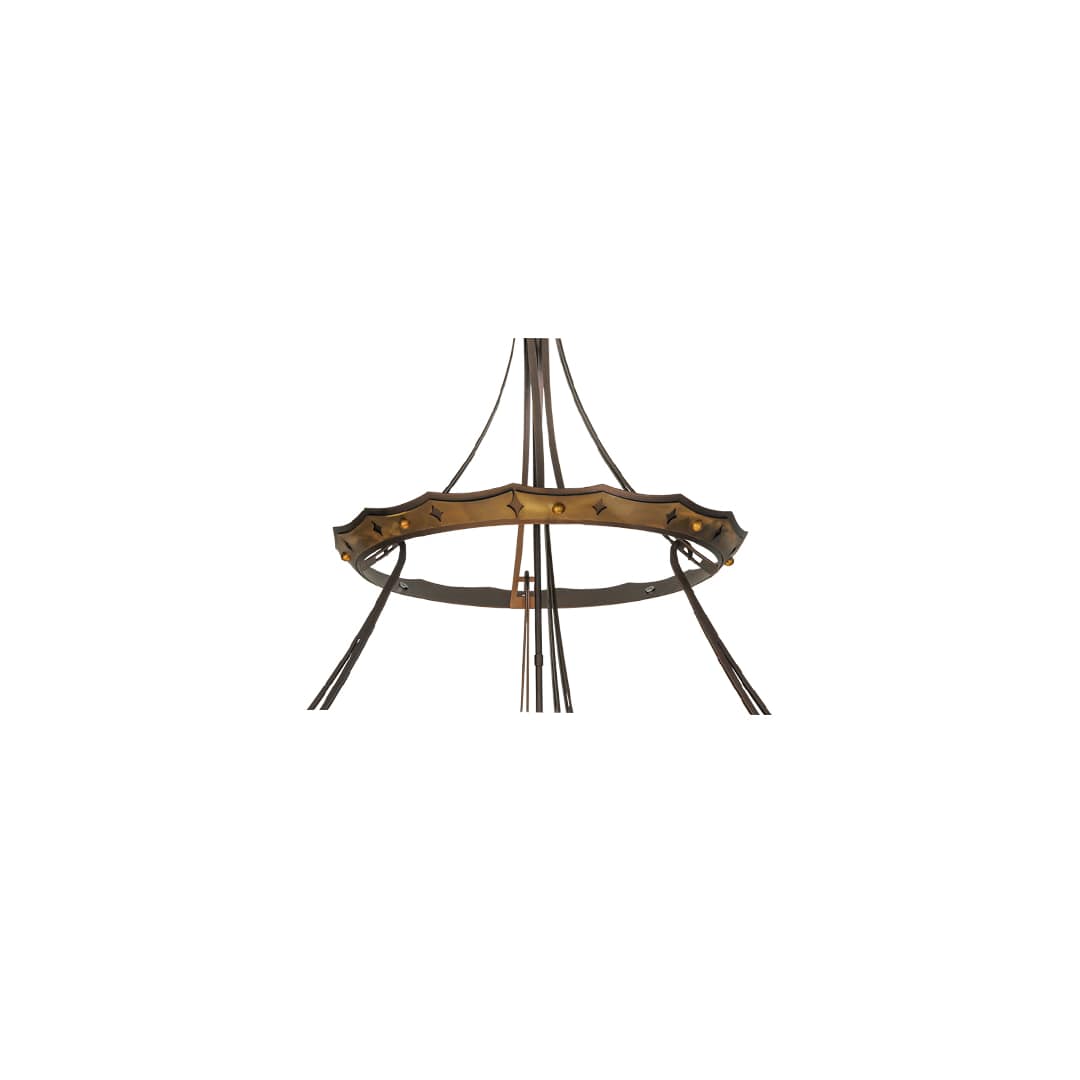 Fleur-de-lis 10 Light 57" Wide Pendant