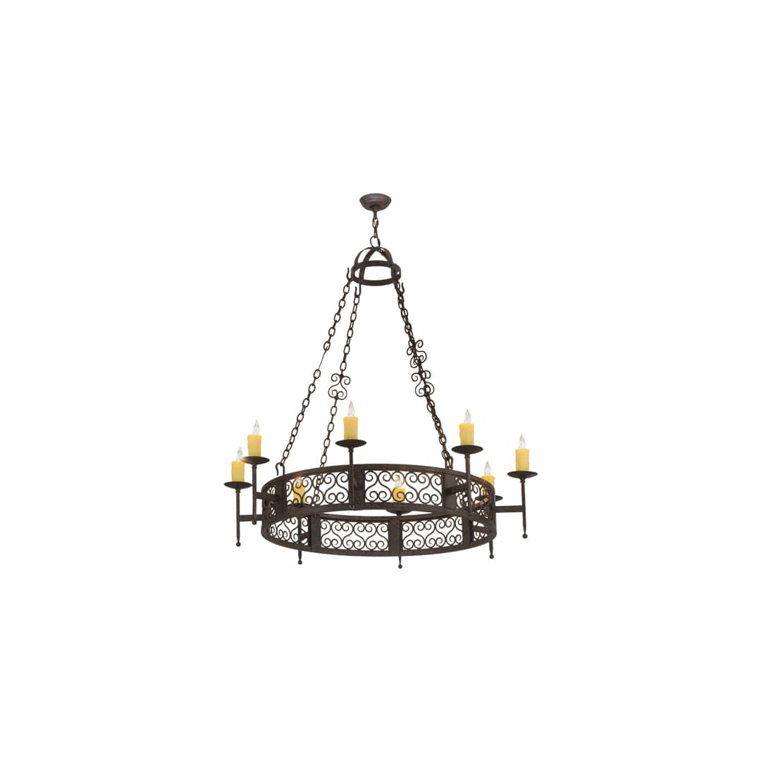 Toscano 8 Light 50" Wide Taper Candle Style Chandelier