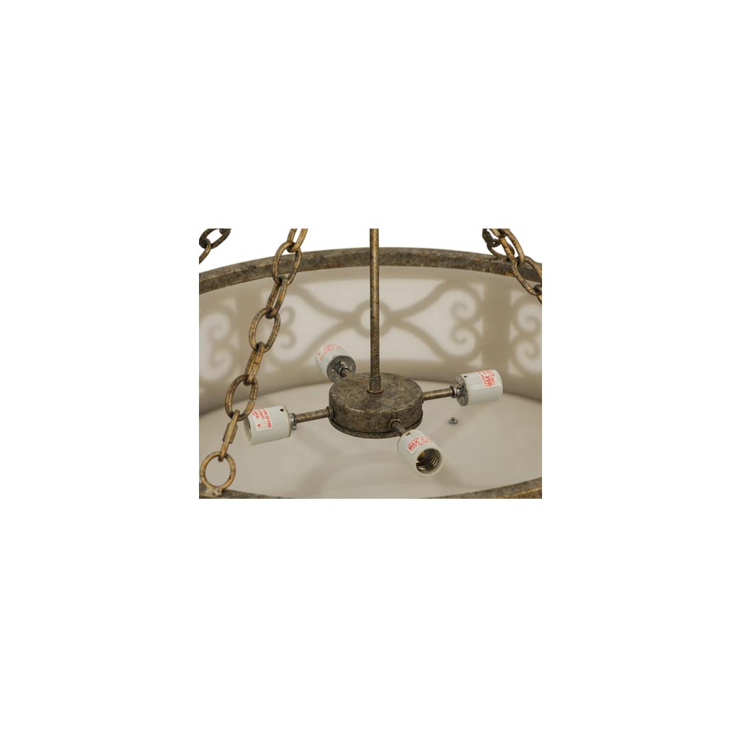 Donya 4 Light 26" Wide Semi-Flush Drum Ceiling Fixture - Corinth Finish