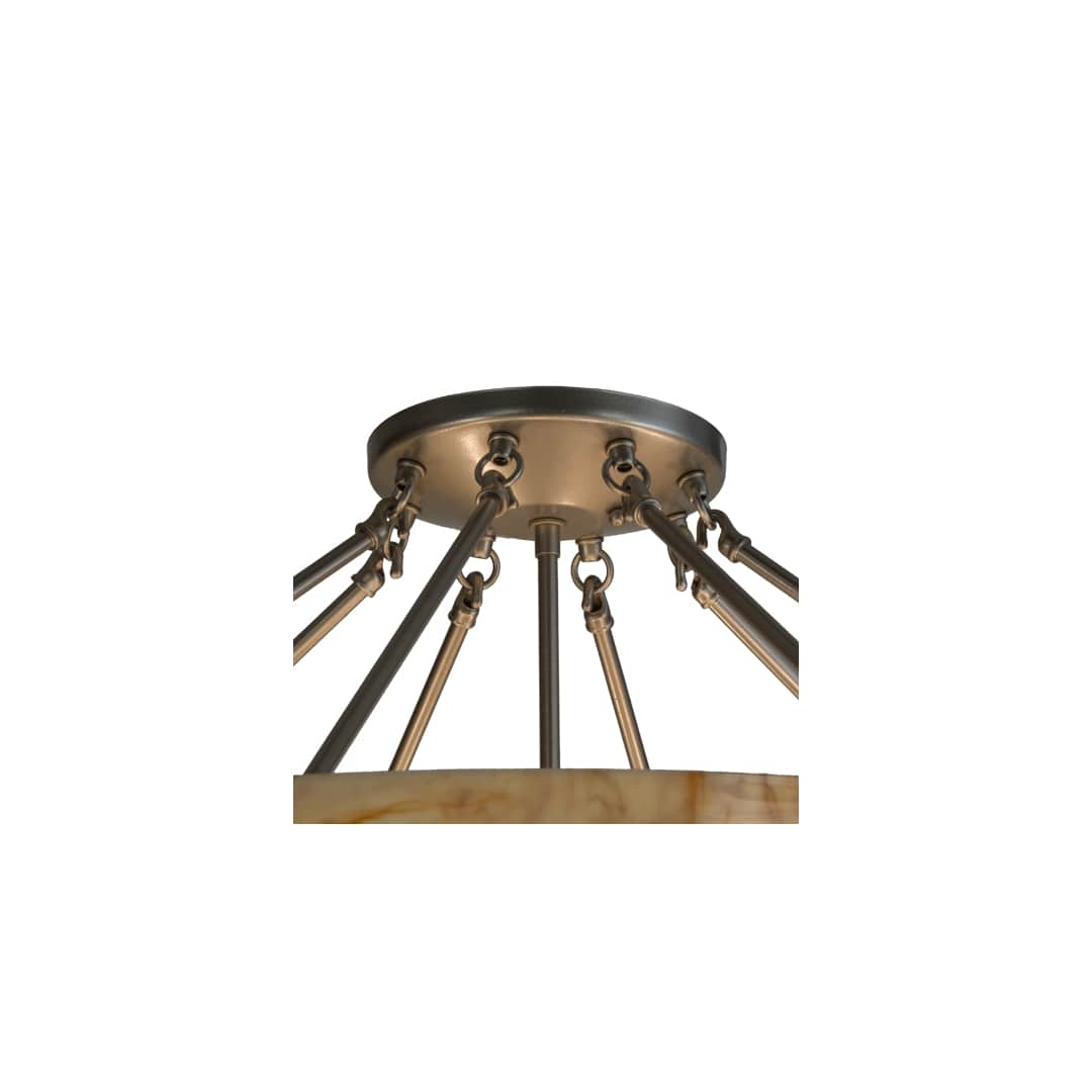 Madison 8 Light 36" Wide Semi-Flush Bowl Ceiling Fixture - Nickel Finish