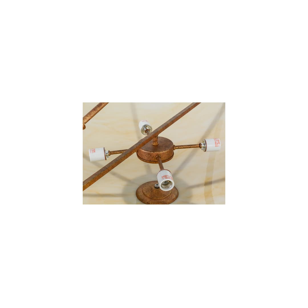 Commerce 4 Light 45" Wide Semi-Flush Bowl Ceiling Fixture - Autumn Leaf Finish